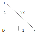 isosceles right triangle