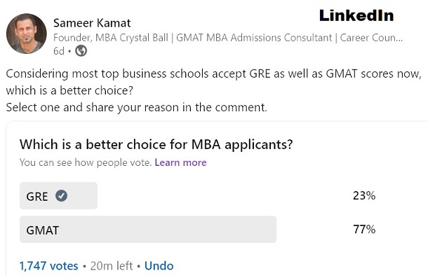 gmat or gre survey