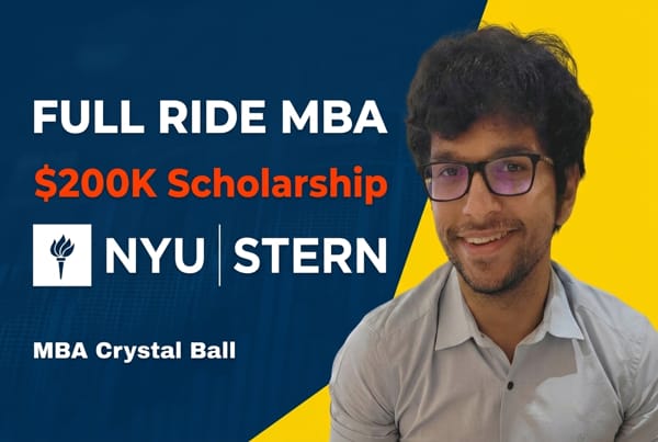 NYU Stern School of Business with full scholarship Indian